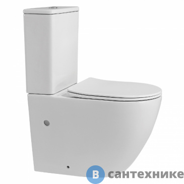 картинка Унитаз с бачком ABBER Bequem AC1110 белый, безободковый