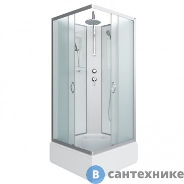 картинка Душевая кабина Niagara NG-1108-14BKT (900х900х2100) средний поддон, стекло матовое