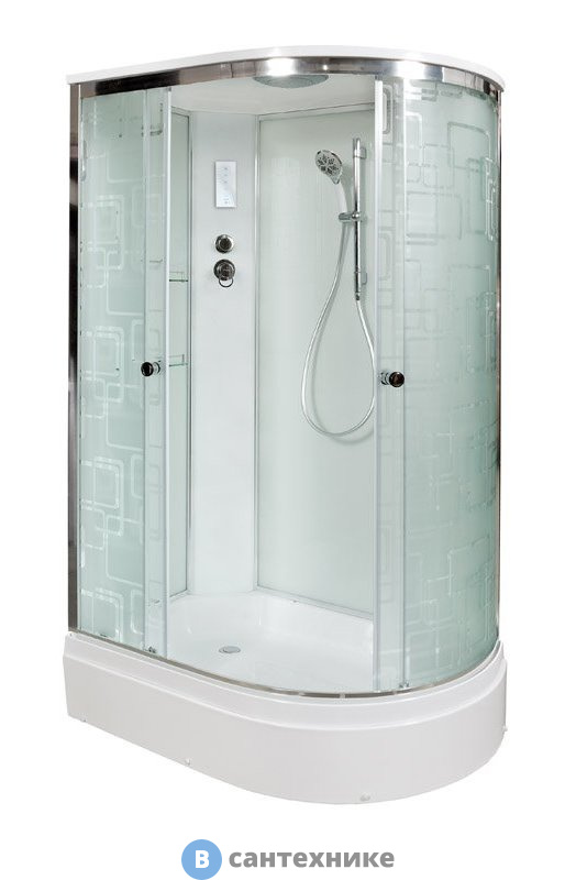 Душевая кабина Deto ЕМ2712 L с электрикой (эл.) (120х80х220 см)