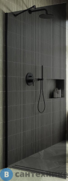 картинка Душевая перегородка в профиле MaybahGlass 1950*790 Стекло 8 мм Графит (MGD-698-6ш)