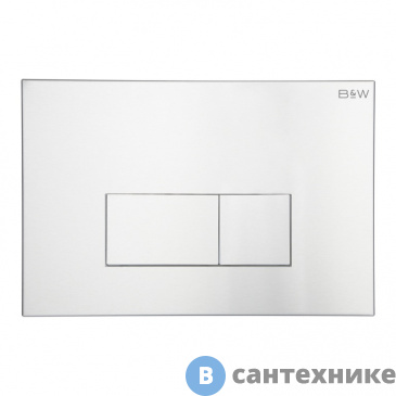 картинка Клавиша смыва Black&White WPI-09544 серия V, Silver Coated (244х162х11)
