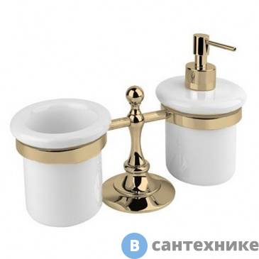 картинка Стакан Cezares OLIMP-TDT-02-M и диспенсер настольные, бронза