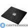 картинка Душевой поддон BelBagno TRAY-MR-UNO-A-90-35-NERO-CR из искусственного мрамора, с сифоном и декоративной накладкой (хром), чёрный
