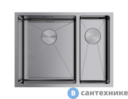 картинка Кухонная мойка OMOIKIRI Taki 58-2-U/IF-IN-L нержавеющая сталь (4993768)