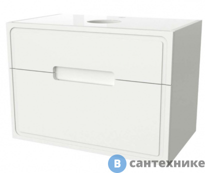 картинка Тумба под раковину Taliente TA-MBO-80PS-blanco Olejo 80, напольно-подвесная белый глянец, без столешницы