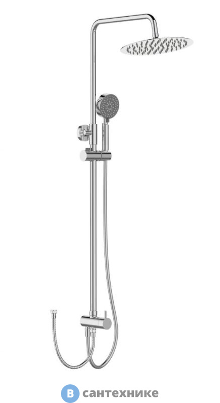 Душевая стойка BelBagno ANCONA-DOC2FD-CRM без смесителя, с двумя гибкими шлангами, хром