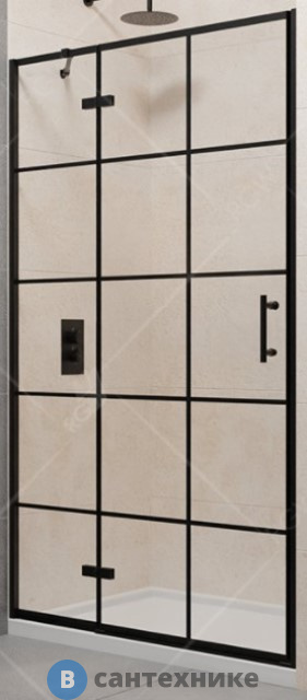 Душевая дверь RGW PA-07B L чёрный/прозрачное (Принт)/6 мм 120*195 (41080712-84L)