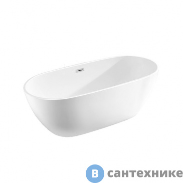 картинка Ванна акриловая Vincea VBT-408-1600 1600*815*580, слив-перелив в комплекте, хром