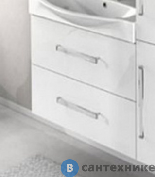 картинка Тумба под раковину Cezares VIRGINIA 42177 подвесная с двумя выдвижными ящиками, Bianco lucido, 104x38x55