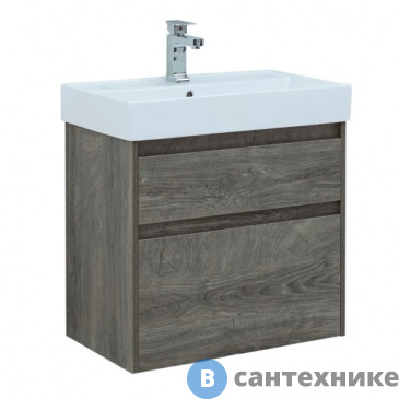 картинка Тумба под раковину Aquanet Nova Lite 60 2 ящ. цв. дуб рошелье (242577)