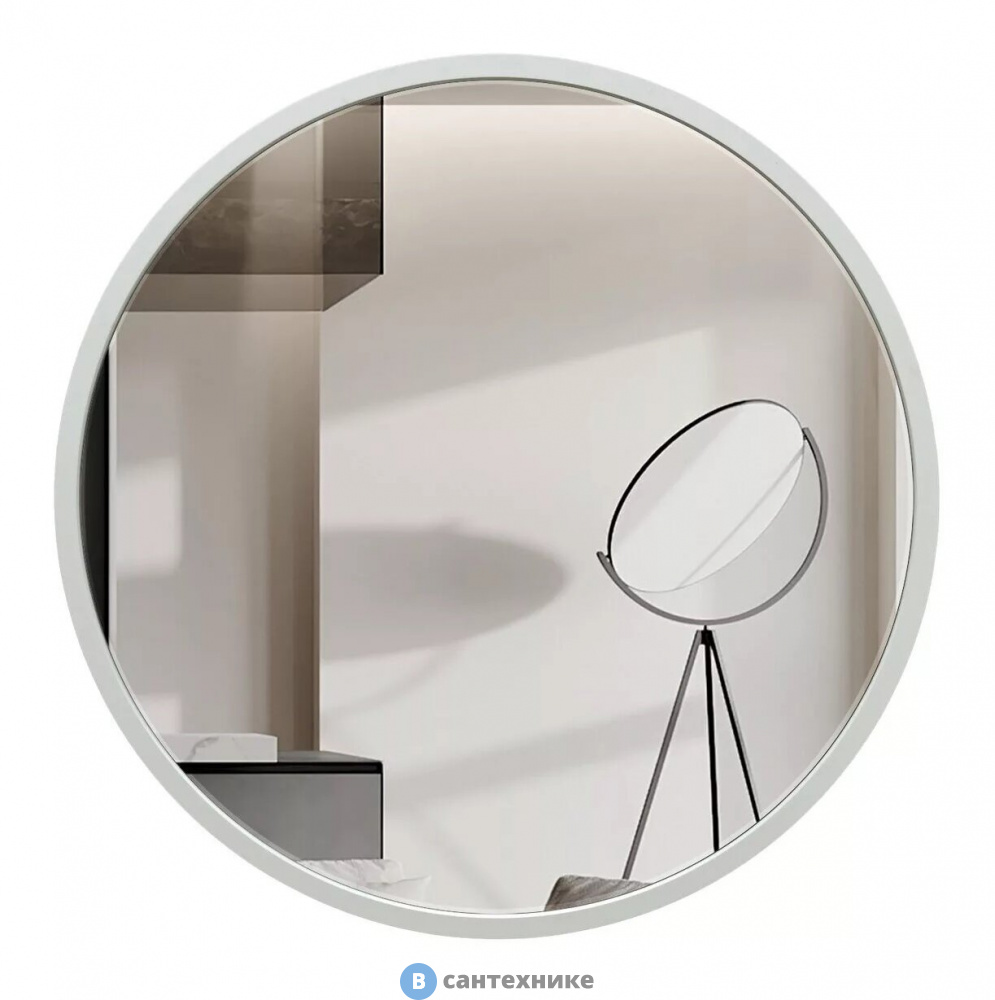 Зеркало Континент Мун белый D 700 МДФ-круглая рама (Б433)