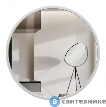 картинка Зеркало Континент Мун белый D 700 МДФ-круглая рама (Б433)