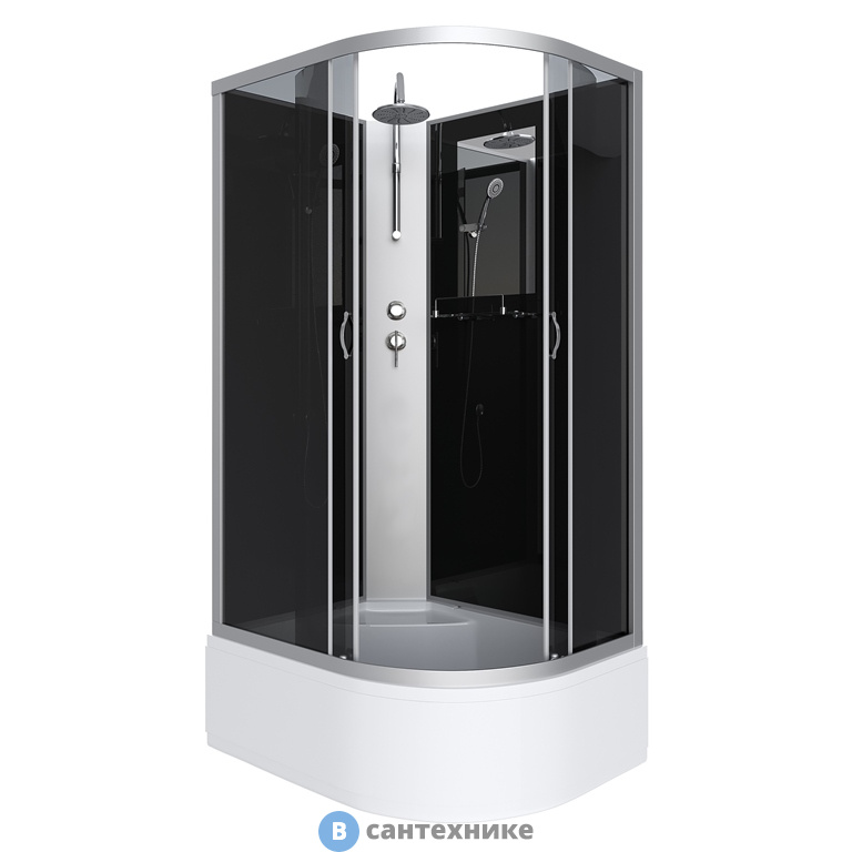 Душевая кабина Niagara NG-2510-14LBKT (1200х800х2150) высокий поддон, стекло тонированное