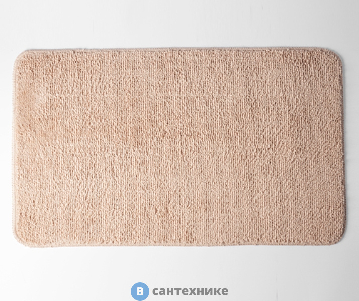 Коврик WasserKRAFT Vils BM-1031 Rugby Tan для ванной комнаты 75х45 см микрофибра