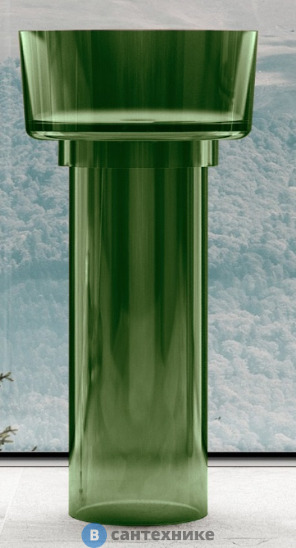 Раковина ABBER Kristall AT2702Emerald-H зеленая