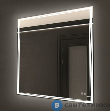 картинка Зеркало Art & MAX Firenze 800x800 AM-Fir-800-800-DS-F-H с подсветкой и подогревом