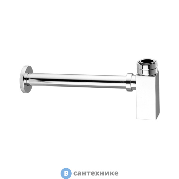 Сифон Gattoni Accessori квадратный под донный клапан 1/1,4" для раковины, хром (0162/00C0)