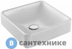 Раковина на столешницу Jacob Delafon VOX EVG102-PT4 с переливом /40х40/ (парижское бистро)