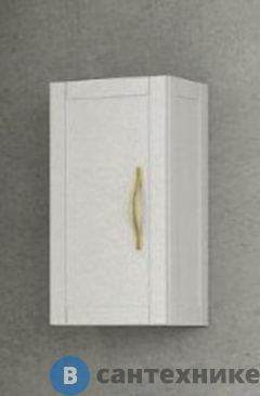 картинка Шкафчик Cezares TIFFANY 54960 подвесной с одной распашной дверцей, реверсивный Bianco opaco (34x32x59)