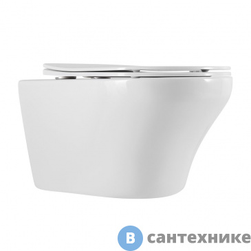 картинка Унитаз Art & MAX GINA подвесной безободковый с креплением AM218CHR