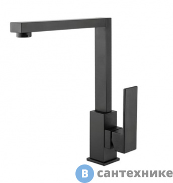 картинка Смеситель M&Z LRN14105 LAUREN 2 для кухни, чёрный матовый