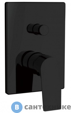 картинка Смеситель Aquanet AF330-51B Static встраиваемый с переключателем, чёрный матовый (261824)