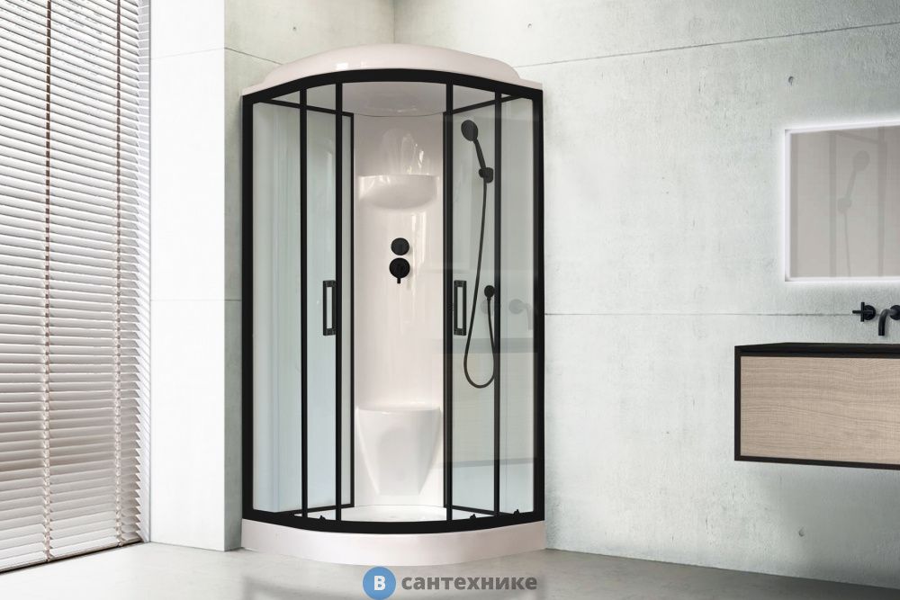 Душевая кабина Royal Bath RB 90HK6-WT-BL 900x900x2170 (белое/прозрачное) (RB90HK6-WT-BL)