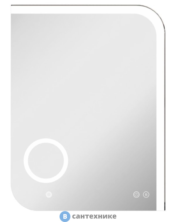 Зеркало AZARIO "Golden" влагостойкое с подсветкой+ подогрев+ линза 600*800 (CS00084314)