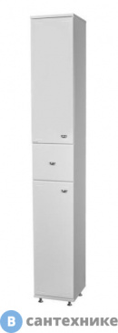 картинка Пенал Айсберг 30 Классик с верхним ящиком В1 левый напольный (DA1009P)