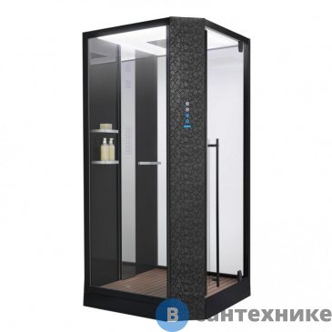 картинка Душевая кабина Orans SR-89101RS Black, Long door handle (1000x1000x2200)