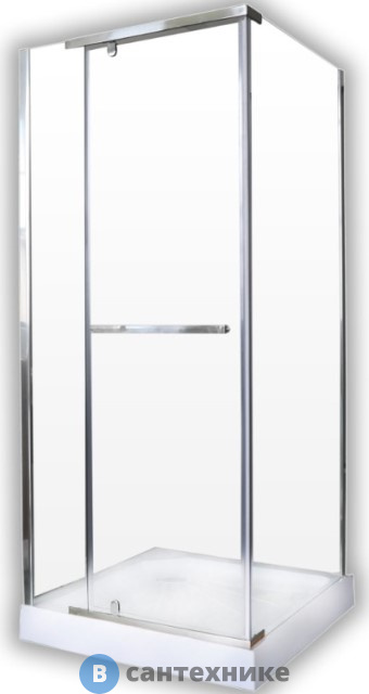 Душевой уголок Cerutti MIMI ZQ91T (90*90*195) квадратное, прозрач.стекло, без поддона
