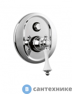 картинка Смеситель Cezares MARGOT-VDIM-01-Bi встраиваемый однорычажный для душа с переключателем, хром, ручка белая