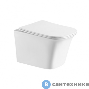 картинка Унитаз подвесной Cerutti ARNO Aria 2622E (490*360*350) безободковый, сиденье с микролифтом (CT7839)