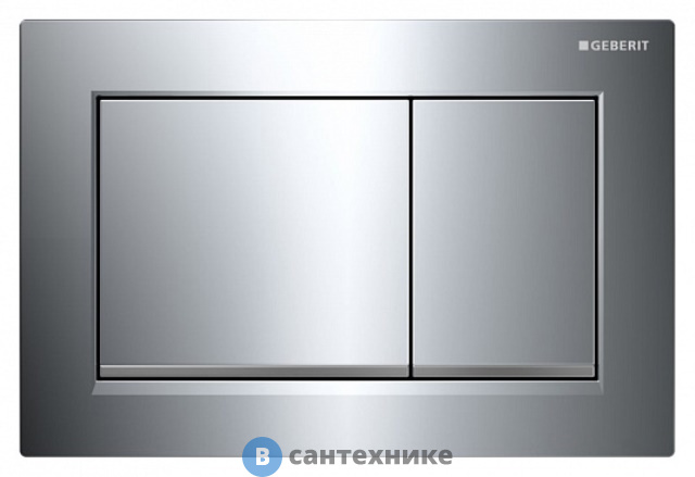 Клавиша смыва Geberit OMEGA30 115.080.KH.1 (хром глянц, хром мат, хром глянц)