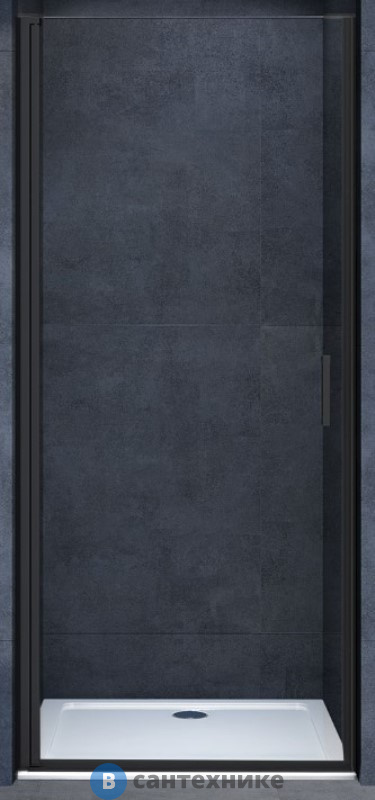 Душевая дверь Vincea Alpha VDP-3AL600CLB, черный, стекло прозрачное