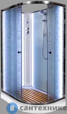 картинка Душевая кабина Deto ЕМ1511 L N LED (1100*800*2200)