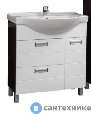 картинка Тумба под раковину М-Классик Сити 80 СН венге б/к (Erica 80) (7812mkt)