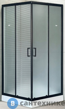 картинка Душевой уголок Royal Bath RB 80HP-C-BL 800x800x2000 (матовое) (RB80HP-C-BL)