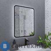Зеркало Grossman ELEGANS-норма BLACK (700*800*45) LED с сенсорным выключателем и подогревом (1770802)