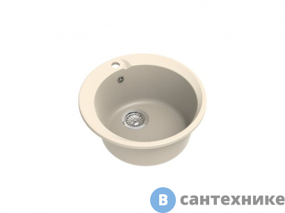 картинка Кухонная мойка EWIGSTEIN Rund 45 1-чаша  D-500мм крем