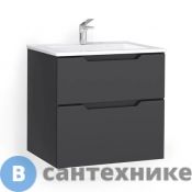 Тумба под раковину Jorno Slide 65 подвесная, антрацит (Sli.01.65/P/A)