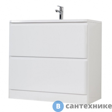 картинка Тумба под раковину BelBagno ALBANO напольная с двумя выкатными ящиками, Bianco Lucido, 1200x450x810 (ALBANO-1200-2C-PIA-BL)