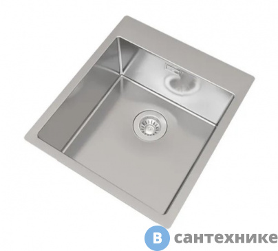 картинка Кухонная мойка Florentina Логика-НМ 450.510.10.10 сатинированная, перелив в чаше (LHM.450.510.B.10.S.10)