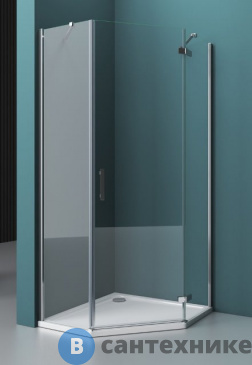 картинка Душевой уголок BelBagno KRAFT-P-1-100-C-Cr-L без поддона