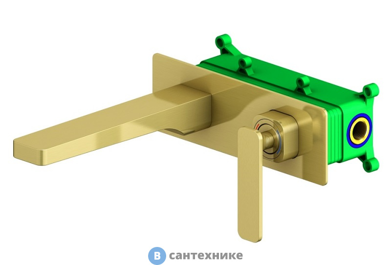 Смеситель Timo Torne 4371/17SM для раковины встроенный, золото матовое