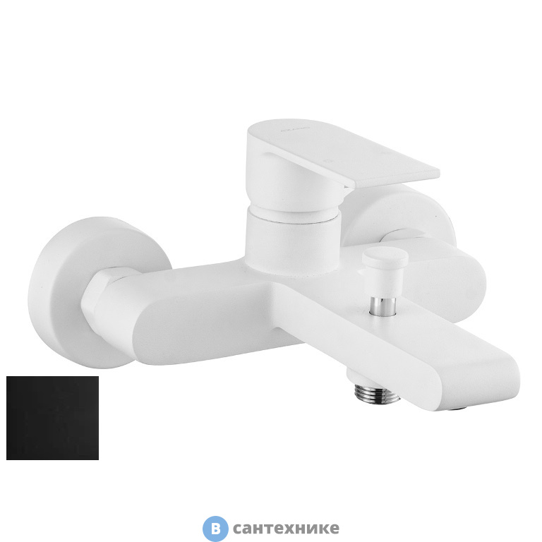 Смеситель AZARIO DELANO AZ-158405124 для ванны с коротким изливом, черный матовый