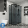 картинка Душевое ограждение Niagara Eco NG-1018-14QT (100х80х190) прямоугольник, раздвижное, черный, стекло тонированное