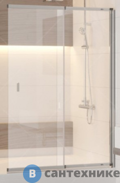 картинка Шторка на ванну RGW SC-40 100*150 хром/прозрачное/4 мм (60-100) (03114010-11)