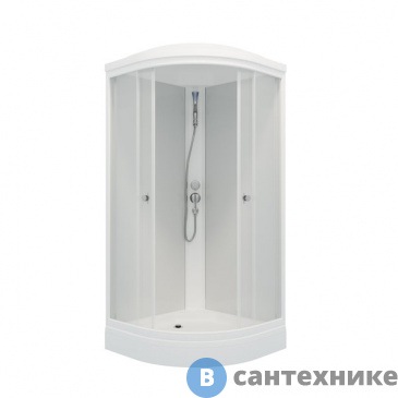 картинка Душевая кабина Тритон Вельвет 90*90 А 1/4 круга, низ. подд., Белый, ДН4 (DK218)