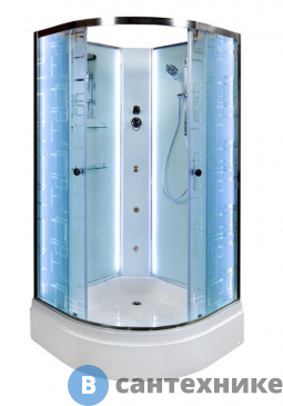 картинка Душевая кабина Deto ЕМ2710 N LED с гм. (100х100х208 см)